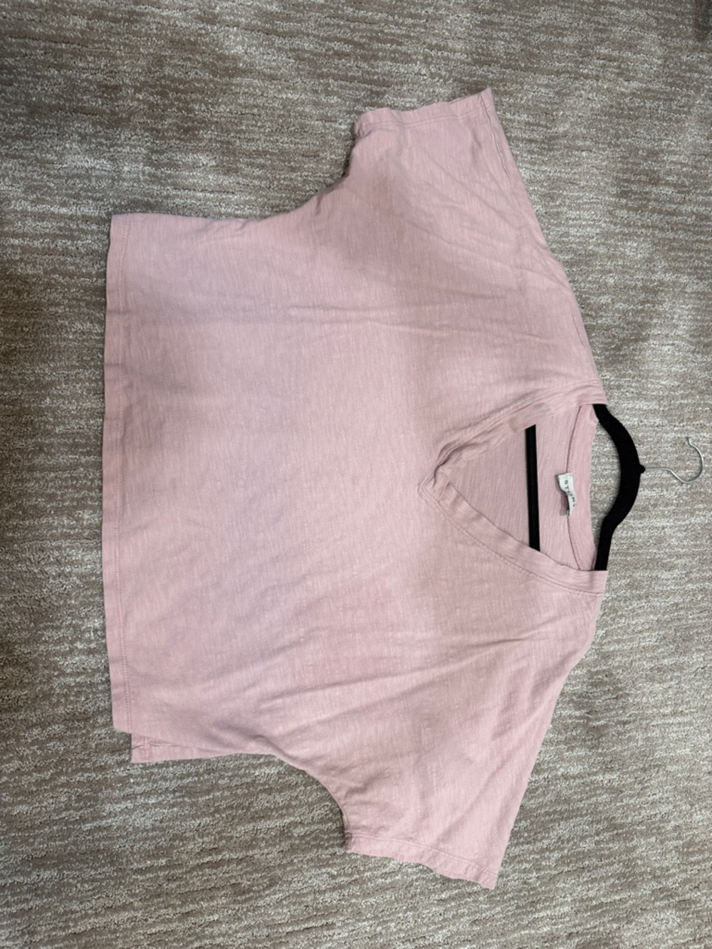 Tory Burch Pale Pink V-Neck Tee